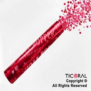 LANZAPAPELITOS 40 CM METALIZADO CIRCULOS ROJO